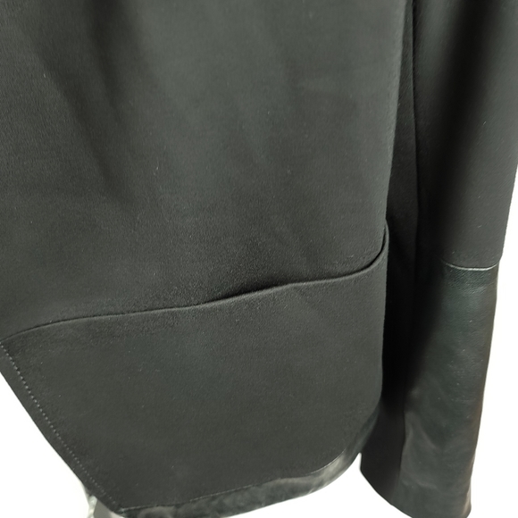 NEW Danier Peak Lapel Blazer Zippered Cuff Italian Leather Trim Size Small - Picture 6 of 11